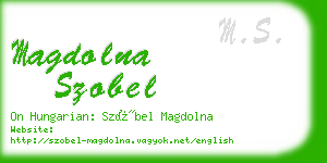 magdolna szobel business card